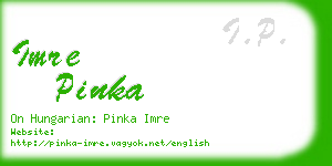 imre pinka business card